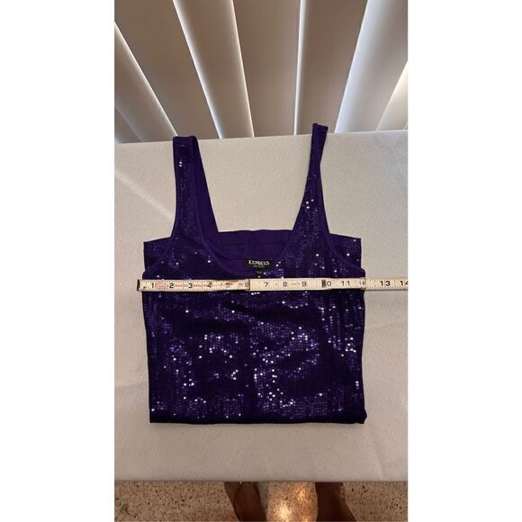 EXPRESS PURPLE SEQUENS TANK TOP SIZE MEDIUM - Picture 7 of 10